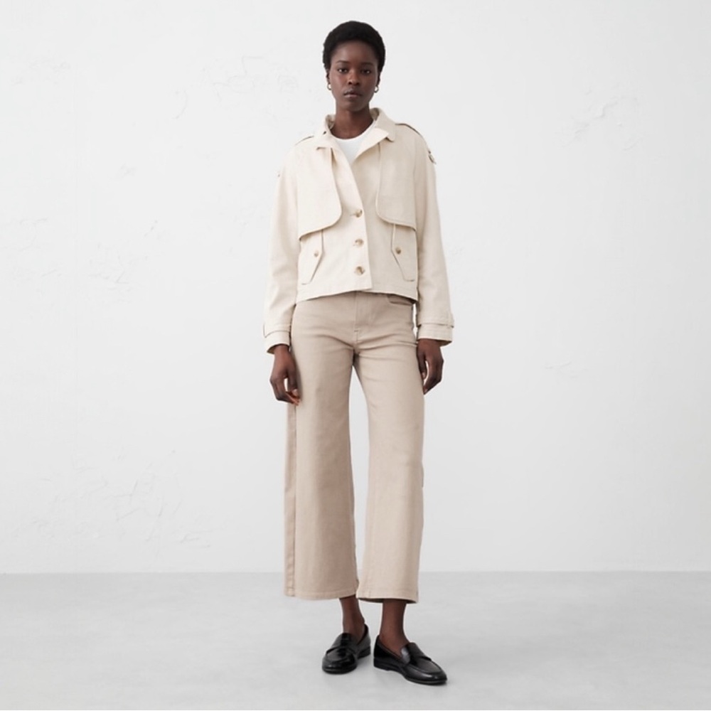 Banana Republic Denim Short Trench Jacket - Picture 1 of 5
